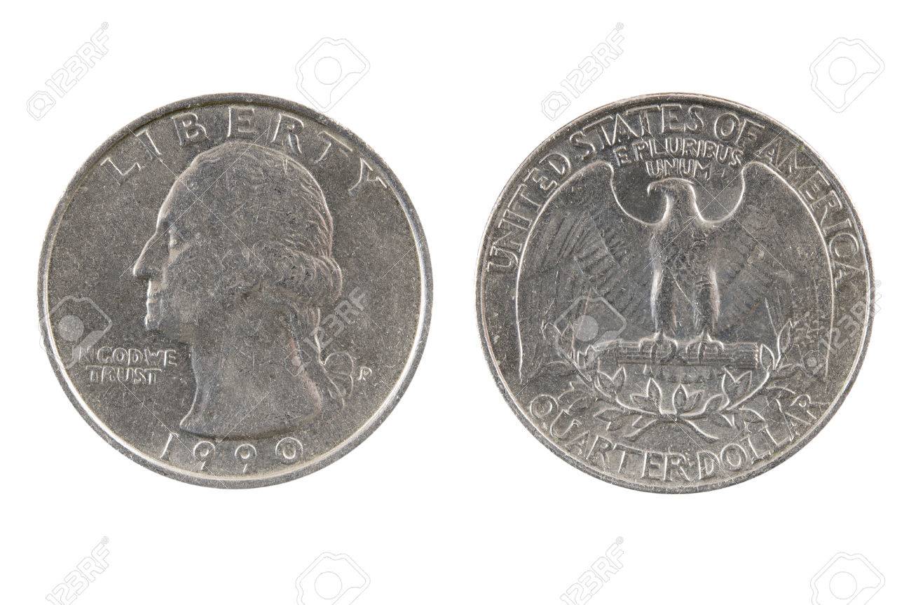 アメリカの 4 分の 1 ドルの硬貨。【鉄道耳付サボ　行先板】（表）福井行　FOR   FUKUI（裏）白。の写真素材・画像素材 Image